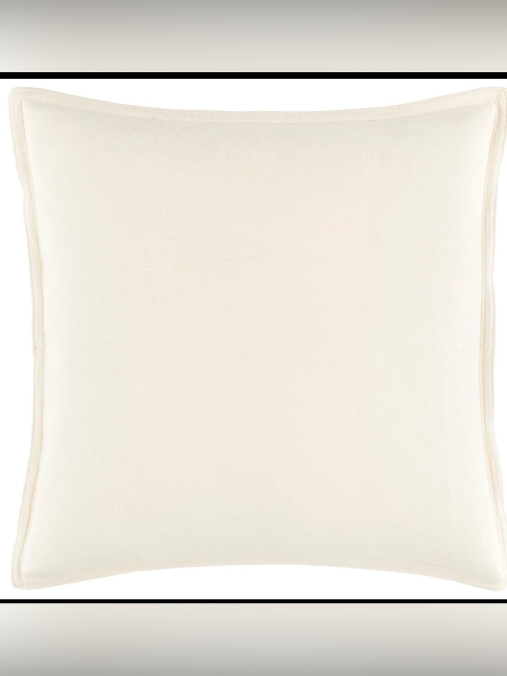 Annie Selke Sumptuous Chenille Ivory Euro Shams Set of 3 Portugal